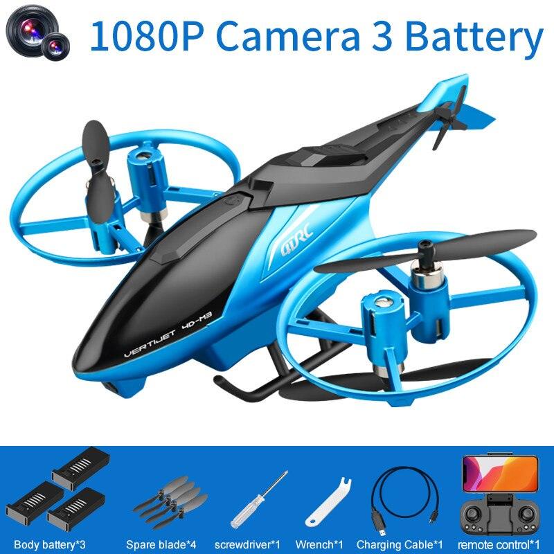 4DRC M3 RC Helicopter - 4.5CH 2.4G 3D Aerobatics Altitude Hold Helicopter with Camera Remote Control drone Toys with Blue/Red 16 4DRC M3 RC Helicopter - 4.5CH 2.4G 3D Aerobatics Altitude Hold Helicopter with Camera Remote Control drone Toys with Blue/Red - Image 16