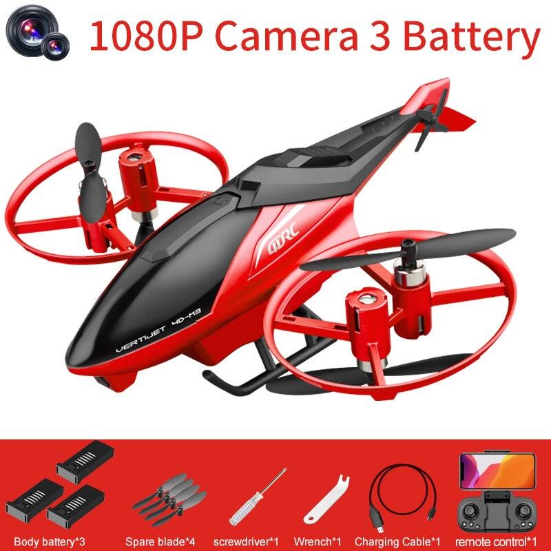 4DRC M3 RC Helicopter - 4.5CH 2.4G 3D Aerobatics Altitude Hold Helicopter with Camera Remote Control drone Toys with Blue/Red 12 4DRC M3 RC Helicopter - 4.5CH 2.4G 3D Aerobatics Altitude Hold Helicopter with Camera Remote Control drone Toys with Blue/Red - Image 12