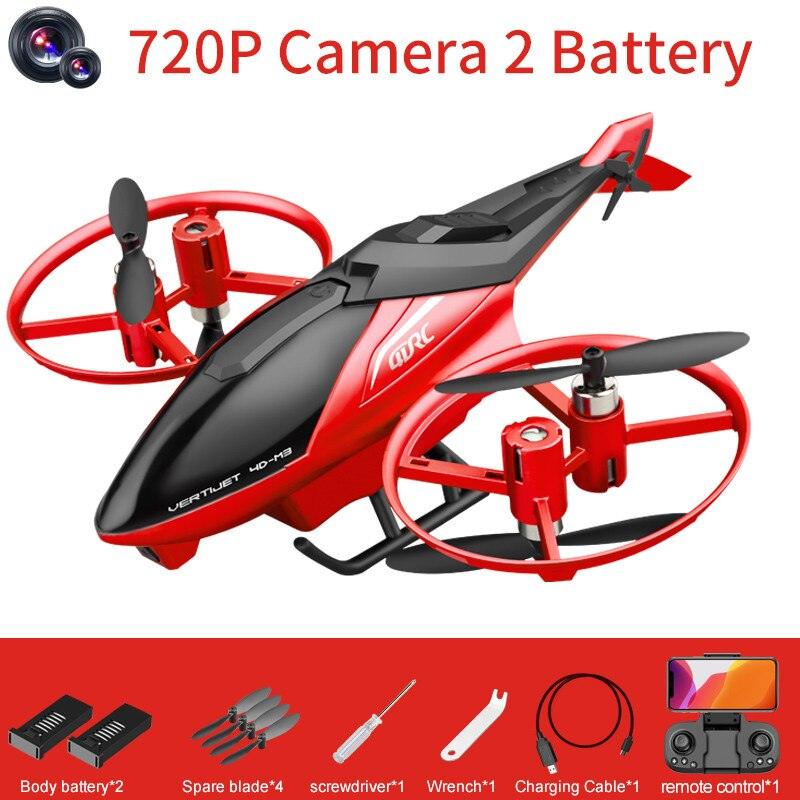 4DRC M3 RC Helicopter - 4.5CH 2.4G 3D Aerobatics Altitude Hold Helicopter with Camera Remote Control drone Toys with Blue/Red 5 4DRC M3 RC Helicopter - 4.5CH 2.4G 3D Aerobatics Altitude Hold Helicopter with Camera Remote Control drone Toys with Blue/Red - Image 5