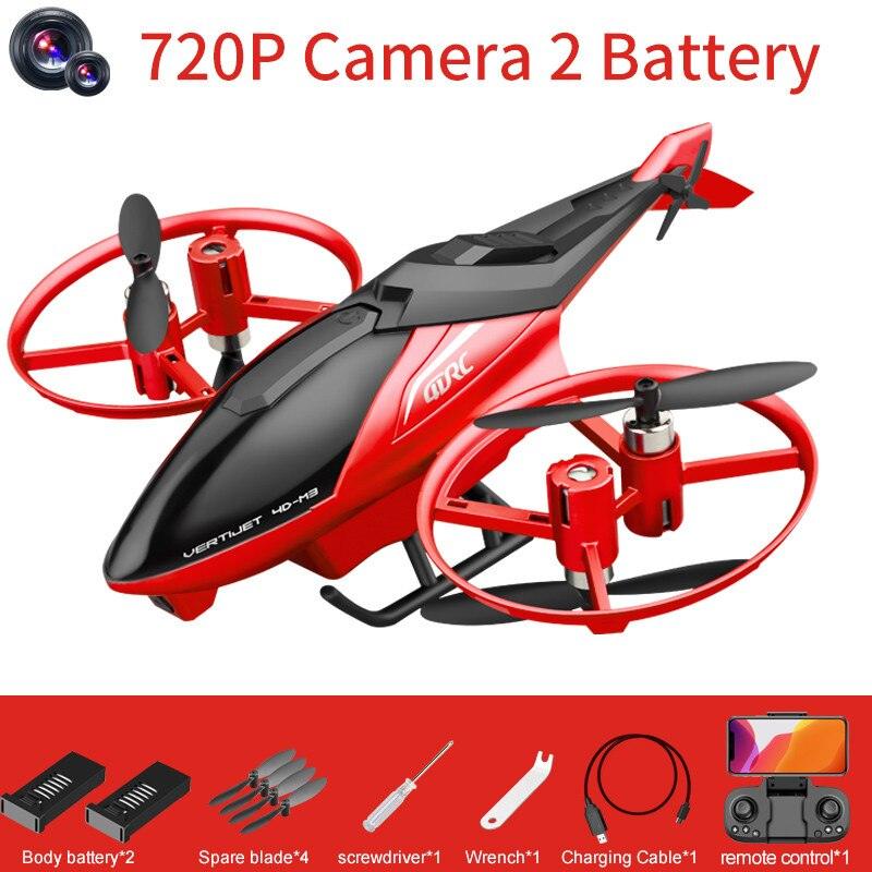 4DRC M3 RC Helicopter - 4.5CH 2.4G 3D Aerobatics Altitude Hold Helicopter with Camera Remote Control drone Toys with Blue/Red 3 4DRC M3 RC Helicopter - 4.5CH 2.4G 3D Aerobatics Altitude Hold Helicopter with Camera Remote Control drone Toys with Blue/Red - Image 3