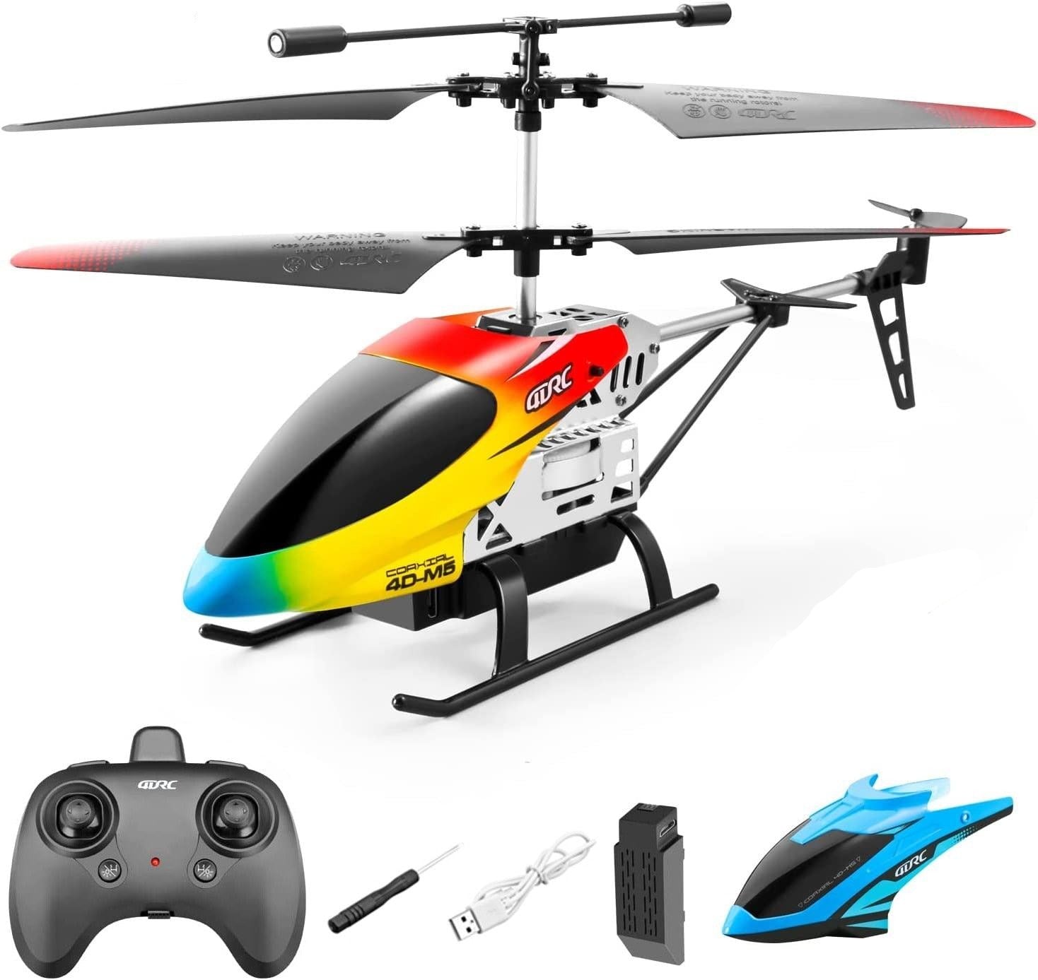 4DRC M5 RC Helicopter - 3.5 Channel Aircraft with Gyro Altitude Hold Drone Indoor Flying Kid Toy Gift for Boys Girl