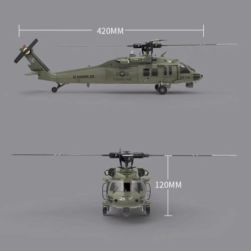 F09 RC Helicopter - 1:47 Scale Of The U.S. UH60-Black Hawk 6 Channels Flybarless Arobatic Professional Remote Control Toy Plane 6 F09 RC Helicopter - 1:47 Scale Of The U.S. UH60-Black Hawk 6 Channels Flybarless Arobatic Professional Remote Control Toy Plane - Image 6