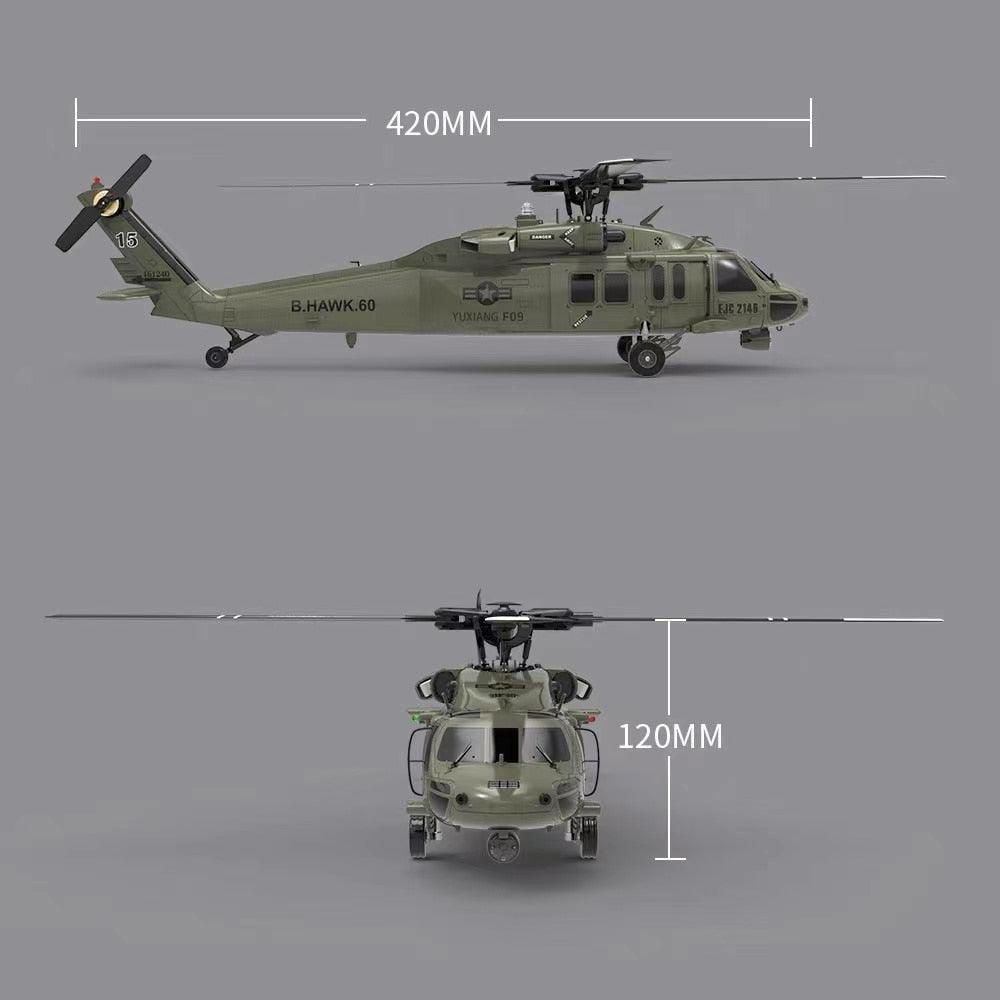F09 RC Helicopter - 1:47 Scale Of The U.S. UH60-Black Hawk 6 Channels Flybarless Arobatic Professional Remote Control Toy Plane 6 F09 RC Helicopter - 1:47 Scale Of The U.S. UH60-Black Hawk 6 Channels Flybarless Arobatic Professional Remote Control Toy Plane - Image 6
