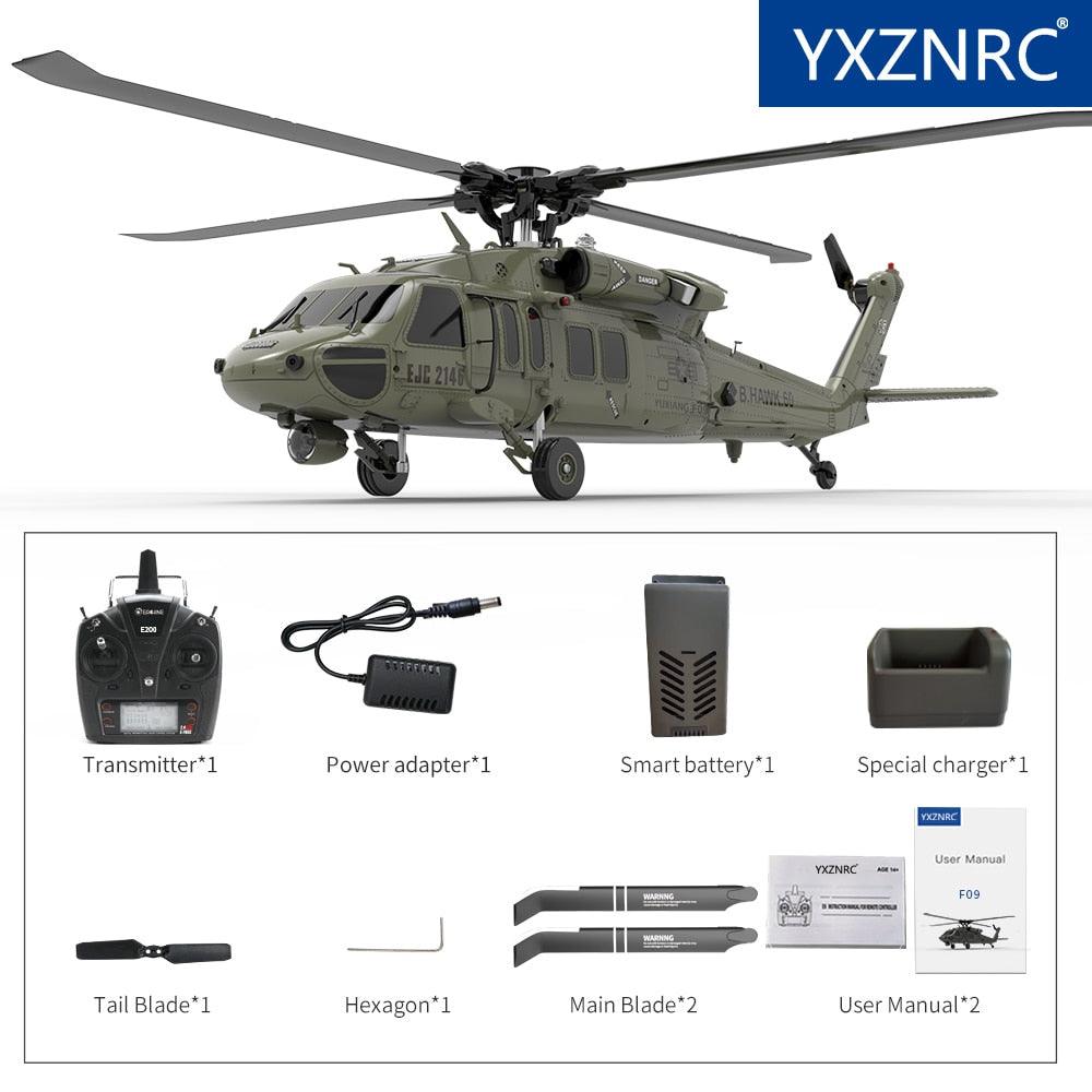 F09 RC Helicopter - 1:47 Scale Of The U.S. UH60-Black Hawk 6 Channels Flybarless Arobatic Professional Remote Control Toy Plane 5 F09 RC Helicopter - 1:47 Scale Of The U.S. UH60-Black Hawk 6 Channels Flybarless Arobatic Professional Remote Control Toy Plane - Image 5