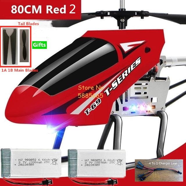 80CM Rc Helicopter - Big Alloy Remote Control Helicopter Model Dual Flexible Propeller Anti-Crash LED Colorful Light Electric RC Helicopter Toy 9 80CM Rc Helicopter - Big Alloy Remote Control Helicopter Model Dual Flexible Propeller Anti-Crash LED Colorful Light Electric RC Helicopter Toy - Image 9