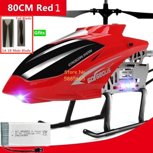 80CM Rc Helicopter - Big Alloy Remote Control Helicopter Model Dual Flexible Propeller Anti-Crash LED Colorful Light Electric RC Helicopter Toy 5 80CM Rc Helicopter - Big Alloy Remote Control Helicopter Model Dual Flexible Propeller Anti-Crash LED Colorful Light Electric RC Helicopter Toy - Image 5