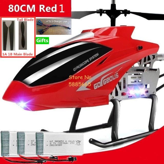 80CM Rc Helicopter - Big Alloy Remote Control Helicopter Model Dual Flexible Propeller Anti-Crash LED Colorful Light Electric RC Helicopter Toy 6 80CM Rc Helicopter - Big Alloy Remote Control Helicopter Model Dual Flexible Propeller Anti-Crash LED Colorful Light Electric RC Helicopter Toy - Image 6