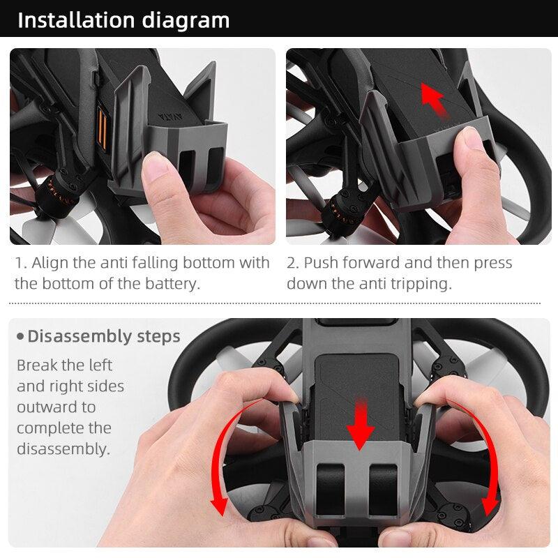 Drone Battery Buckle Holder for DJI Avata - Protection Cover Anti-Drop Safety Bracket Clip for DJI Avata Drone Accessories 4 Drone Battery Buckle Holder for DJI Avata - Protection Cover Anti-Drop Safety Bracket Clip for DJI Avata Drone Accessories - Image 4