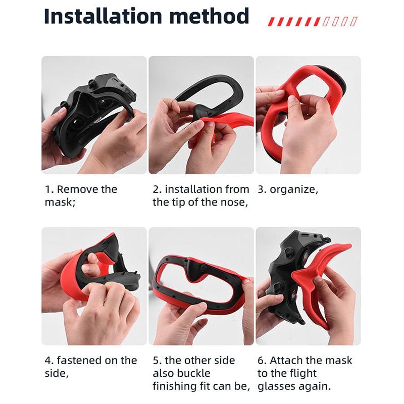 Eye Mask/Pad for DJI AVATA Goggles 2 - Silicone Protective Cover Case Face Plate Headband Replacement Drone Glasses Accessories 10 Eye Mask/Pad for DJI AVATA Goggles 2 - Silicone Protective Cover Case Face Plate Headband Replacement Drone Glasses Accessories - Image 10