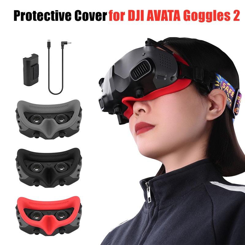 Eye Mask/Pad for DJI AVATA Goggles 2 - Silicone Protective Cover Case Face Plate Headband Replacement Drone Glasses Accessories 3 Eye Mask/Pad for DJI AVATA Goggles 2 - Silicone Protective Cover Case Face Plate Headband Replacement Drone Glasses Accessories - Image 3