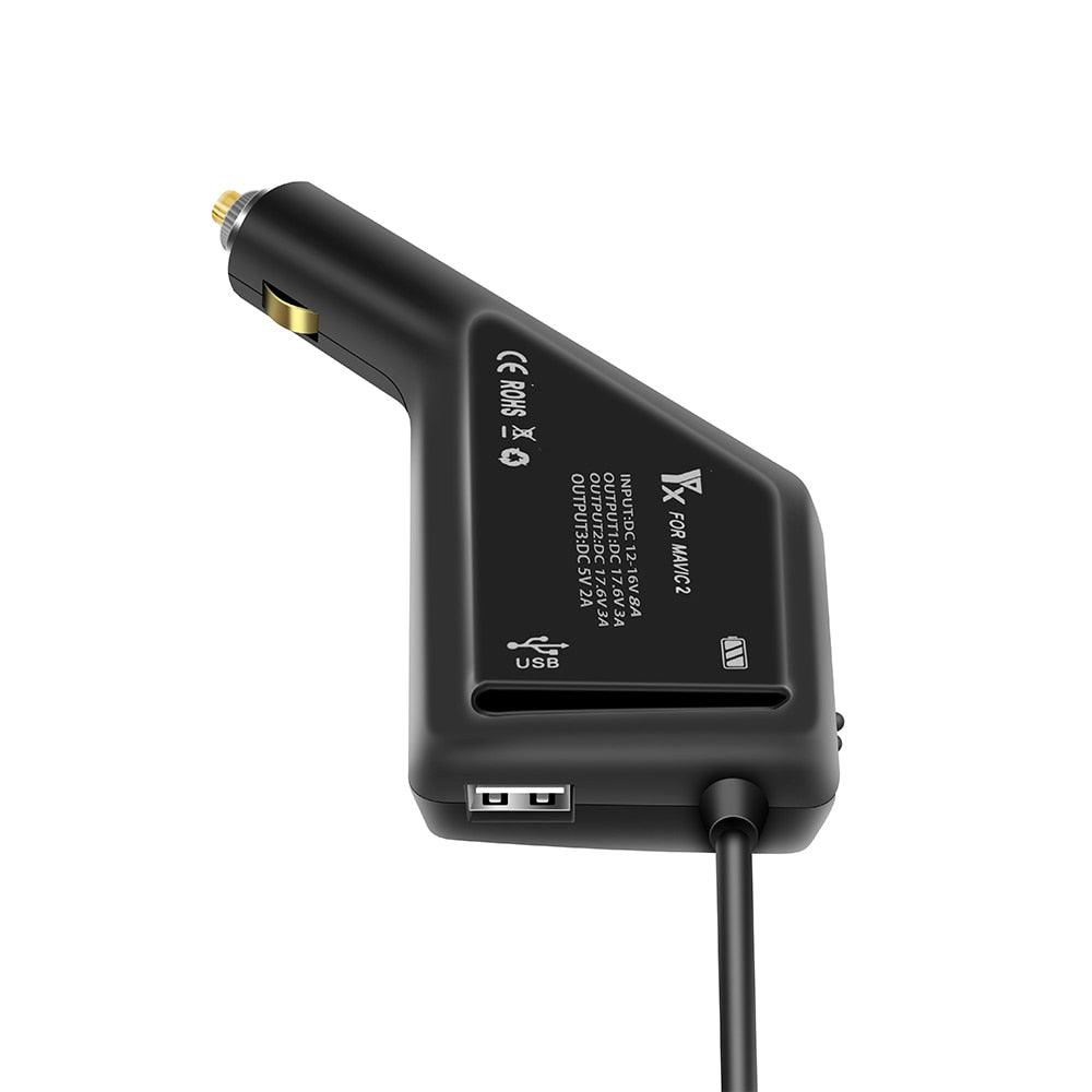 Battery Car Charger Fast 3 in 1 Charging Adapter for DJI Mavic 2 Pro Zoom Flight Battery Remote Control with USB Spare Parts 5 Battery Car Charger Fast 3 in 1 Charging Adapter for DJI Mavic 2 Pro Zoom Flight Battery Remote Control with USB Spare Parts - Image 5