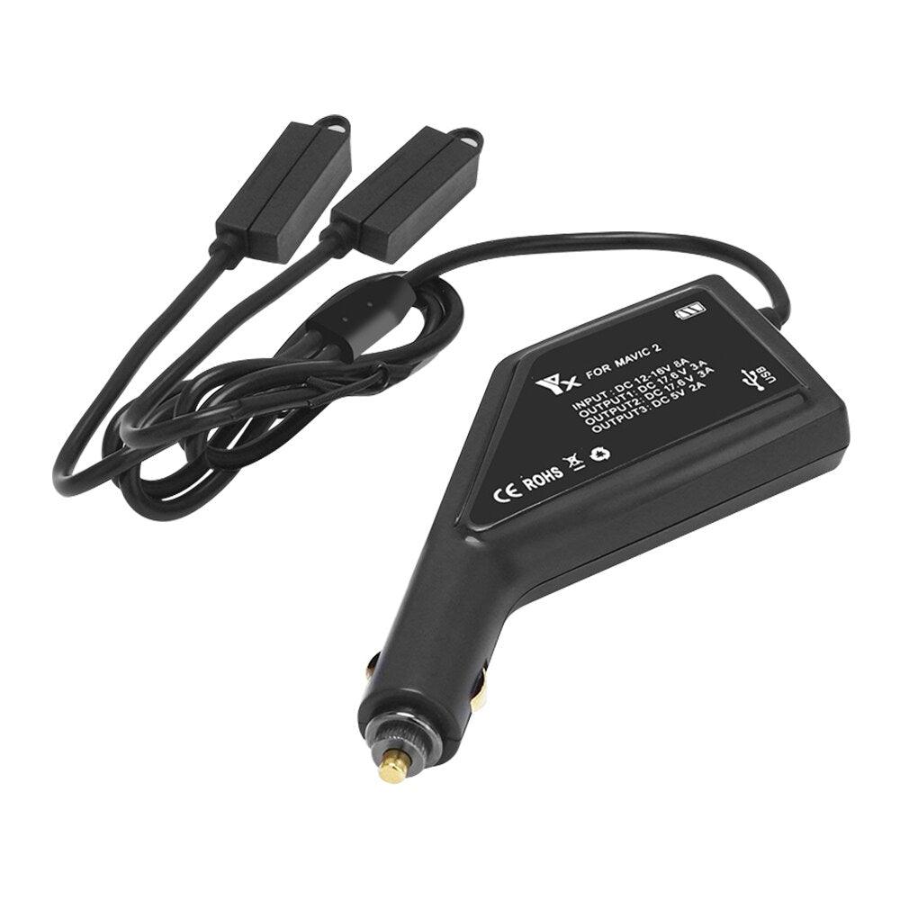 Battery Car Charger Fast 3 in 1 Charging Adapter for DJI Mavic 2 Pro Zoom Flight Battery Remote Control with USB Spare Parts 2 Battery Car Charger Fast 3 in 1 Charging Adapter for DJI Mavic 2 Pro Zoom Flight Battery Remote Control with USB Spare Parts - Image 2