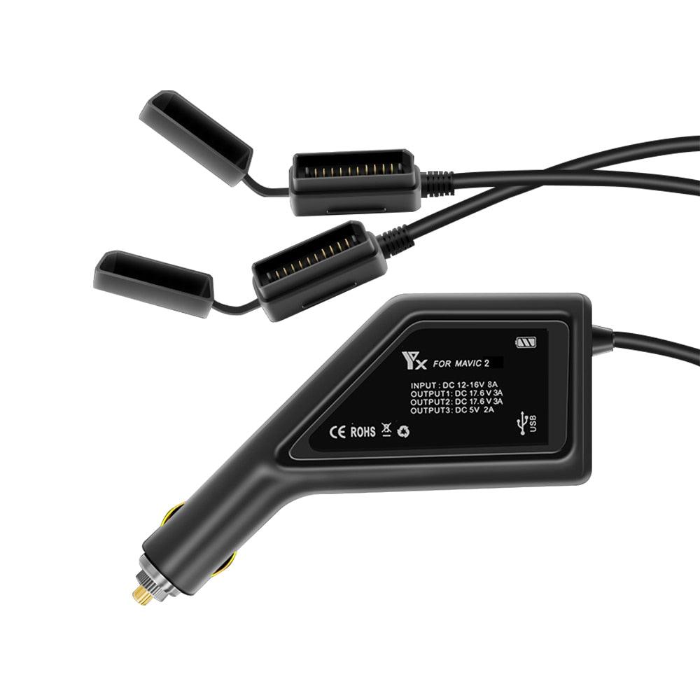 Battery Car Charger Fast 3 in 1 Charging Adapter for DJI Mavic 2 Pro Zoom Flight Battery Remote Control with USB Spare Parts 1 Battery Car Charger Fast 3 in 1 Charging Adapter for DJI Mavic 2 Pro Zoom Flight Battery Remote Control with USB Spare Parts