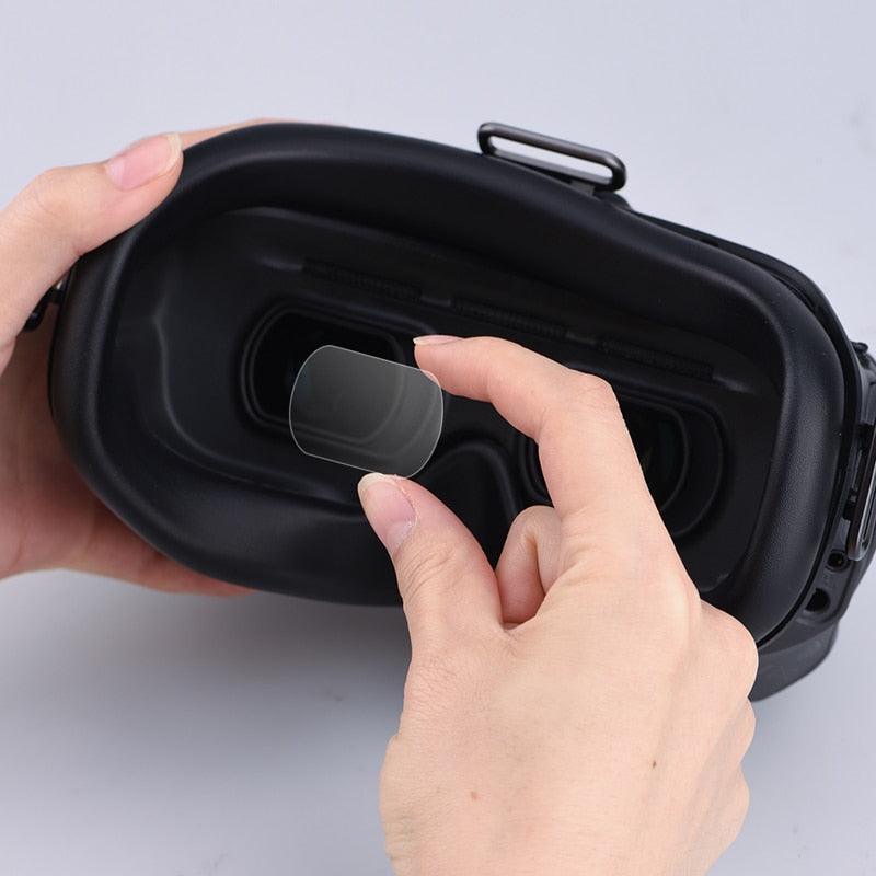 9H HD Tempered Glass Film for DJI FPV Goggles V2 Lens Dust-proof Protector Anti-scratch Film for DJI FPV Combo Drone Accesories 2 9H HD Tempered Glass Film for DJI FPV Goggles V2 Lens Dust-proof Protector Anti-scratch Film for DJI FPV Combo Drone Accesories — изображение 2