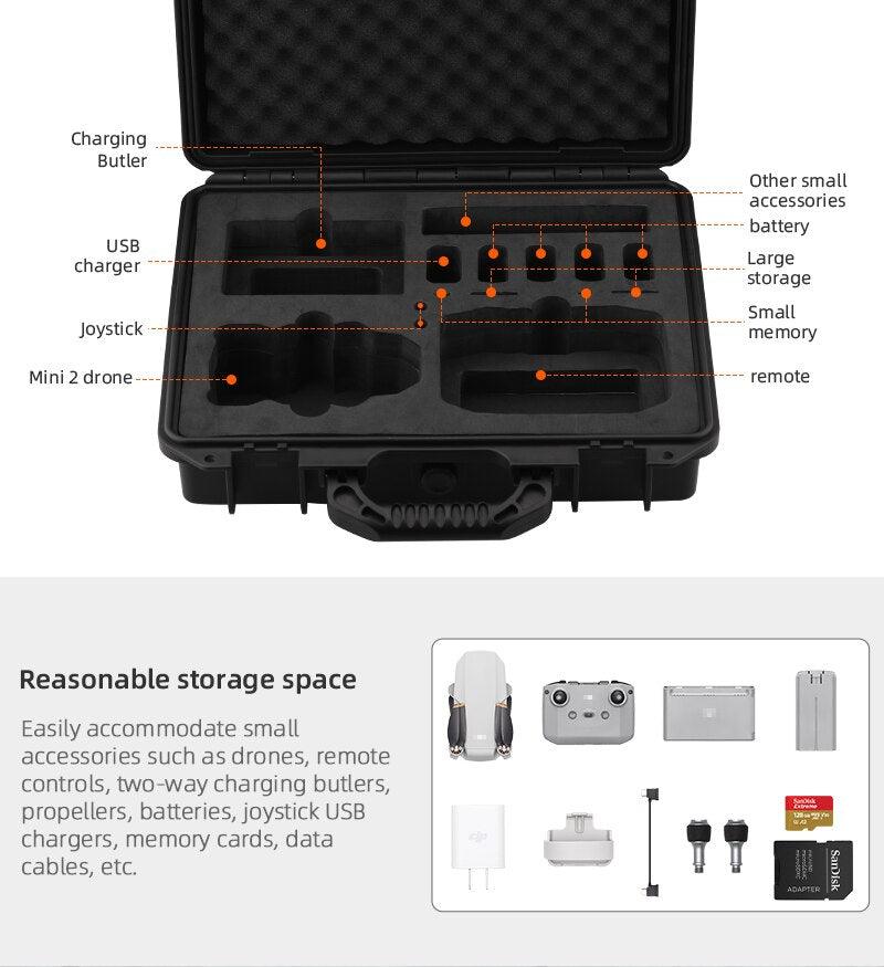 for DJI Mini 2 ABS Explosion-proof Box Hard shell Waterproof Box for Mavic Mini 2 Drone Accessories High Capacity Storage Case 5 for DJI Mini 2 ABS Explosion-proof Box Hard shell Waterproof Box for Mavic Mini 2 Drone Accessories High Capacity Storage Case - Image 5