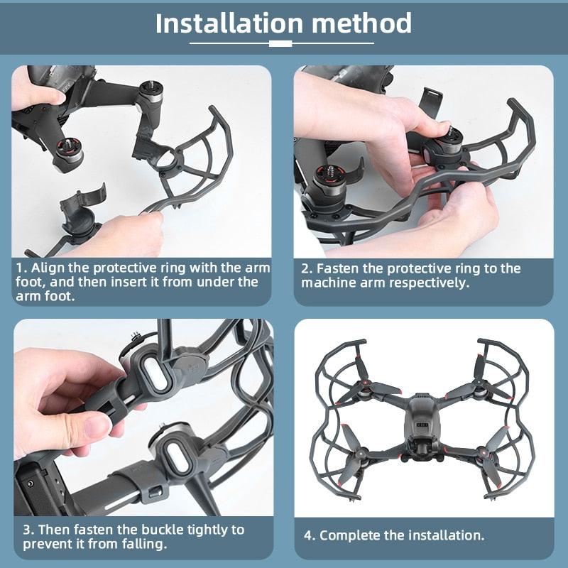 5328S Propeller Guard for DJI FPV Combo - Quick Release Propeller protector Props Wing Fan Cover for DJI FPV Drone Accessories 14 5328S Propeller Guard for DJI FPV Combo - Quick Release Propeller protector Props Wing Fan Cover for DJI FPV Drone Accessories — изображение 14