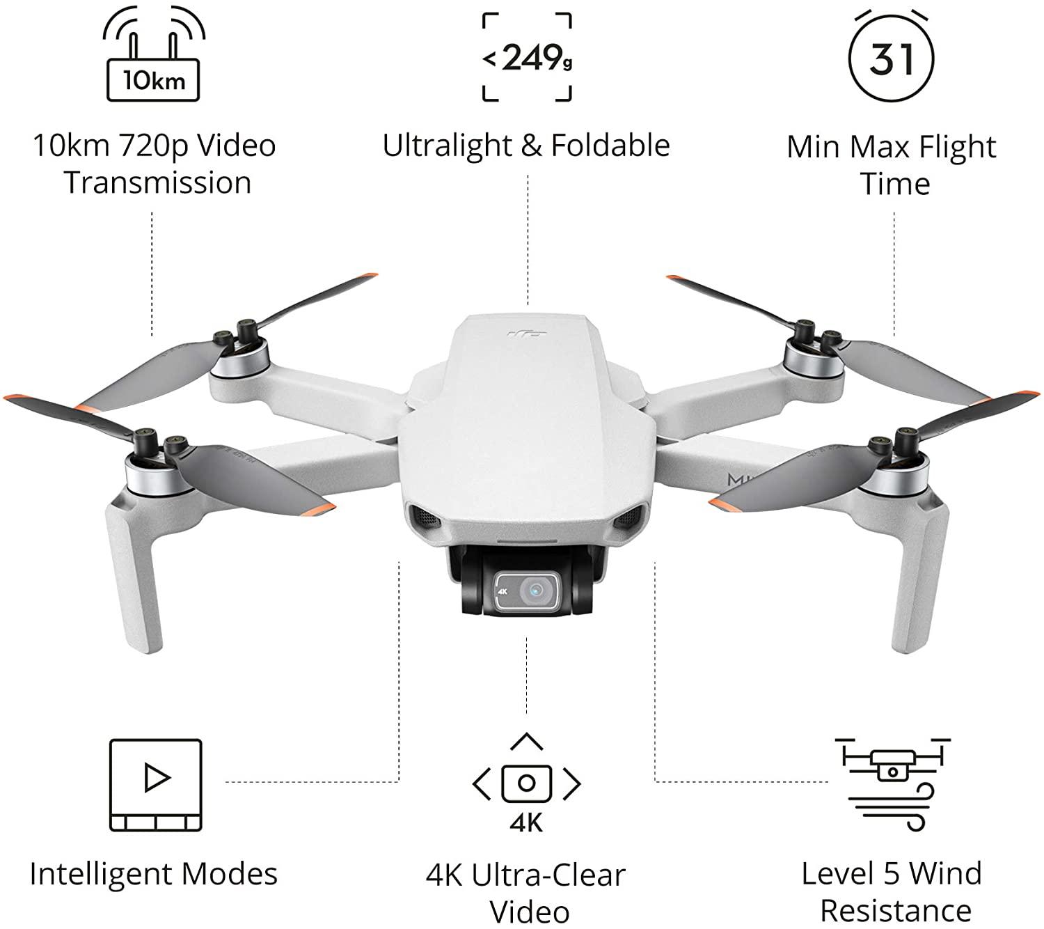 DJI Mini 2 – 3-Axis Gimbal with 4K HD Camera 31 Mins Flight Time Professional Camera Drone 4 DJI Mini 2 – 3-Axis Gimbal with 4K HD Camera 31 Mins Flight Time Professional Camera Drone - Image 4