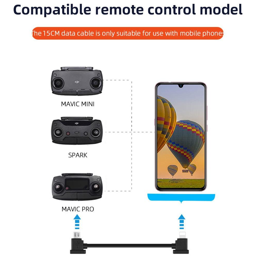 Data Cable OTG Remote Controller to Phone Tablet Connector USB TypeC IOS Extend for DJI Mavic MINI/2/3 Pro/SE/Pro/Air/Mavic 2/3 27 Data Cable OTG Remote Controller to Phone Tablet Connector USB TypeC IOS Extend for DJI Mavic MINI/2/3 Pro/SE/Pro/Air/Mavic 2/3 - Image 27