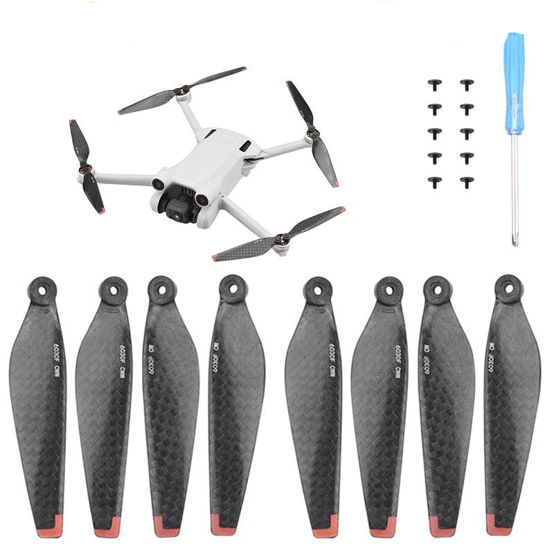 Carbon Fiber Propeller Props for DJI Mini 3 Pro - Blade Replacement Light Weight Wing Fans Spare Parts Drone Accessories 1 Carbon Fiber Propeller Props for DJI Mini 3 Pro - Blade Replacement Light Weight Wing Fans Spare Parts Drone Accessories