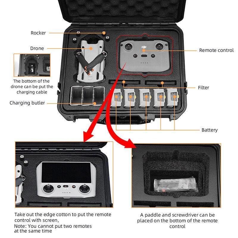 Hard Shell Storage Box for DJI Mini 3 Pro - Waterproof Explosion-proof Carrying Case Remote Control Drone Body Handbag Accessories 7 Hard Shell Storage Box for DJI Mini 3 Pro - Waterproof Explosion-proof Carrying Case Remote Control Drone Body Handbag Accessories - Image 7