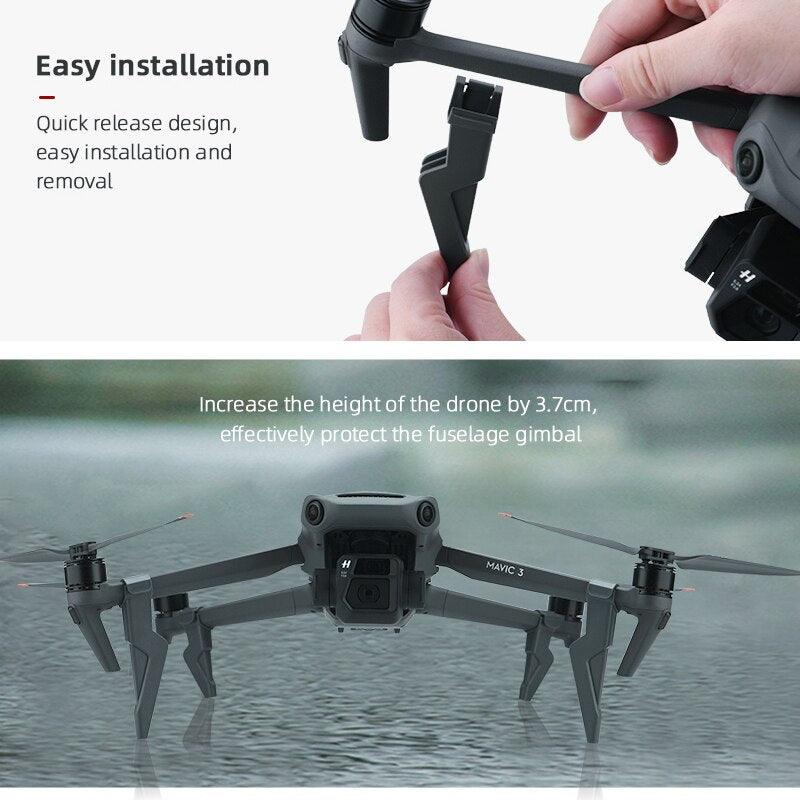Quick Release Landing Gear for DJI Mavic 3/3 Classic Drone Height Extender Leg Suport Long Foot for DJI Mavic 3 Drone Accessories 4 Quick Release Landing Gear for DJI Mavic 3/3 Classic Drone Height Extender Leg Suport Long Foot for DJI Mavic 3 Drone Accessories - Image 4