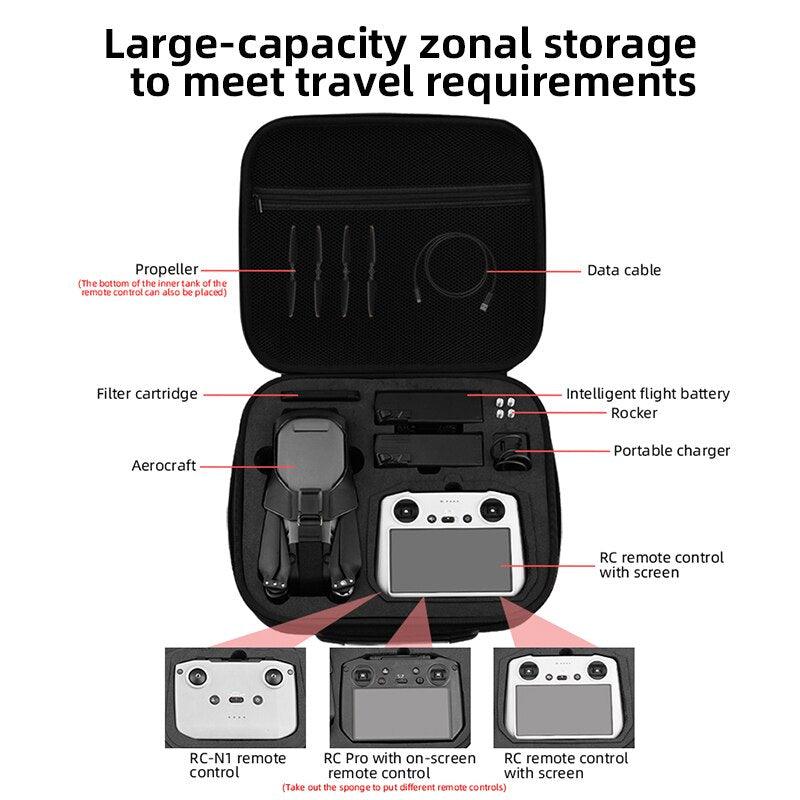 Portable Shoulder Bag for DJI Mavic 3/3 Classic/3 Cine Smart Remote Control Carrying Case Storage Bag Handbag Drone Accessories 7 Portable Shoulder Bag for DJI Mavic 3/3 Classic/3 Cine Smart Remote Control Carrying Case Storage Bag Handbag Drone Accessories — изображение 7