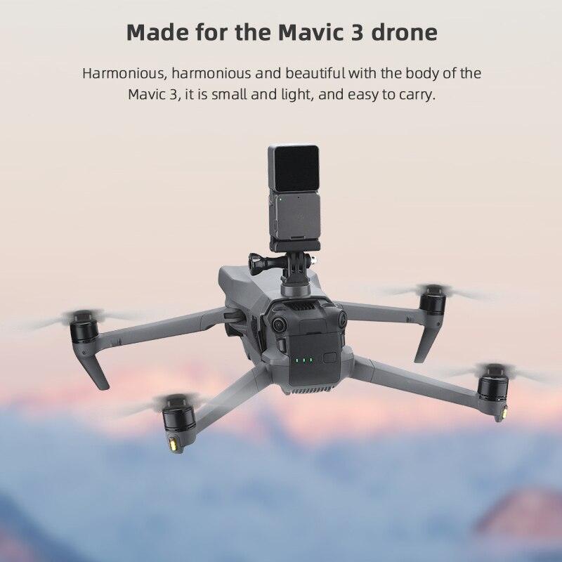 Photography Kit Mount Bracket for DJI Mavic 3/3 Classic Drone Top Extension Camera Flying Photography Kit Mount Bracket for Gopro 8/7/6 Insta360 Camera 7 Photography Kit Mount Bracket for DJI Mavic 3/3 Classic Drone Top Extension Camera Flying Photography Kit Mount Bracket for Gopro 8/7/6 Insta360 Camera - Image 7