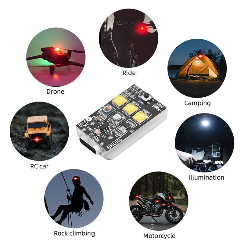 Strobe Light for Motorcycle/Bicycle/Drone Warning LED Light Turn signal lights USB Charging Anti-collision Accessories for DJI MINI 3 PRO 6 Strobe Light for Motorcycle/Bicycle/Drone Warning LED Light Turn signal lights USB Charging Anti-collision Accessories for DJI MINI 3 PRO — изображение 6