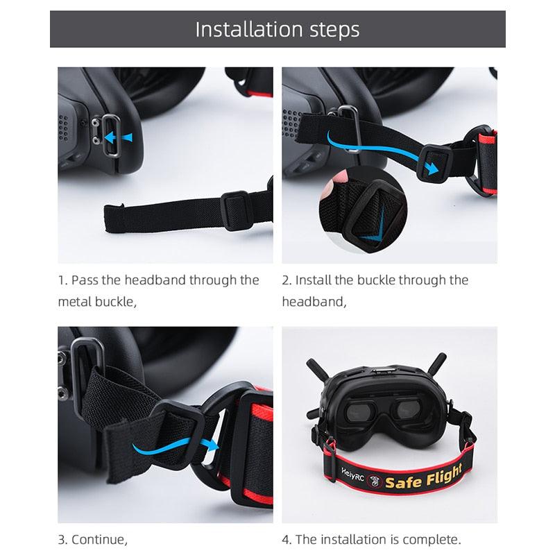 Band Head Strap Fixer for DJI FPV Goggles 2/V2 - HeadBand Battery Holder Charge Cable Clip Holder for DJI AVATA/FPV COMBO 4 Band Head Strap Fixer for DJI FPV Goggles 2/V2 - HeadBand Battery Holder Charge Cable Clip Holder for DJI AVATA/FPV COMBO - Image 4