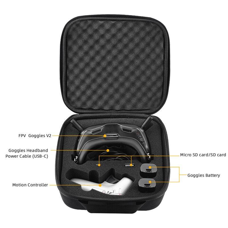 Storage Bag For FPV Combo Goggles V2 - Portable Nylon PU Handbag Carrying Case Travel Protection For DJI FPV Glasses Accessories 4 Storage Bag For FPV Combo Goggles V2 - Portable Nylon PU Handbag Carrying Case Travel Protection For DJI FPV Glasses Accessories - Image 4