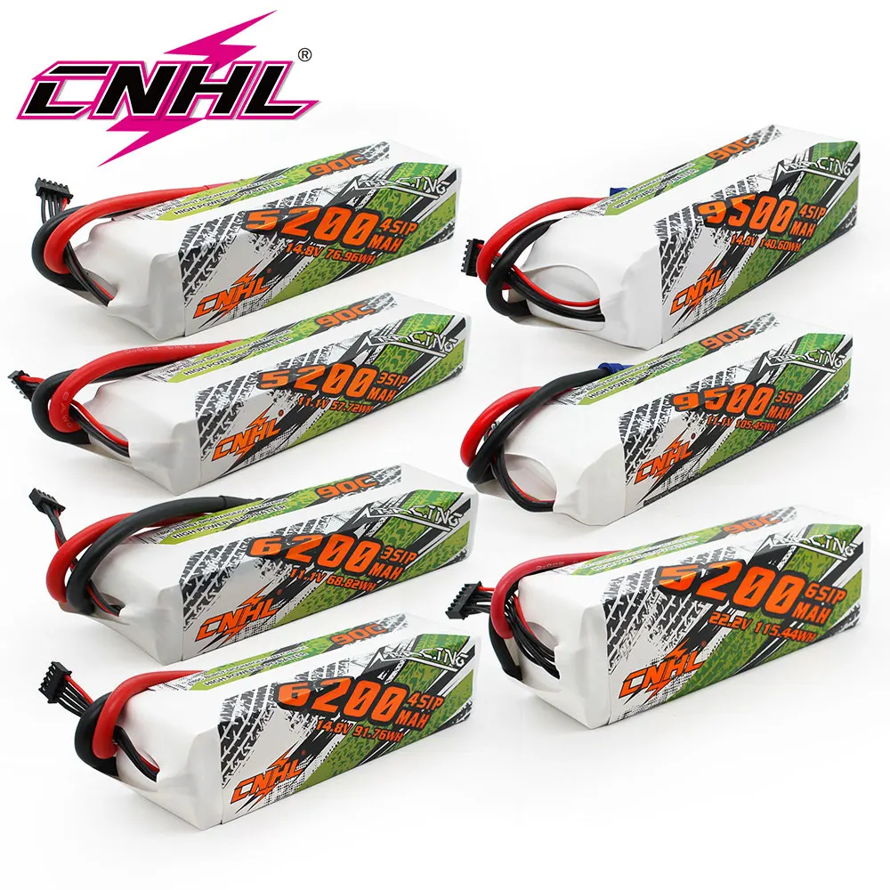 CNHL RC Lipo Battery for FPV Drone - 3S 4S 6S 11.1V 14.8V 22.2V 5200mAh 6200mAh 9500mAh Battery With EC5 QS8 6.5mm 8mm Bullet For RC Car Boat 15 CNHL RC Lipo Battery, don't overcharge more than 4.2V and dont over discharge below 3.7V