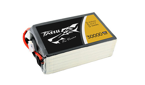 Tattu G-Tech 30000 mAh 6S 22,2 V 25 C Lipo-Akku mit AS150+XT150-Stecker 5 Tattu G-Tech 30000mAh 6S 22.2V 25C Lipo Battery, Embedded G-Tech chip enables auto ID, comms, and charging with G-Tech Eco Smart Charger.