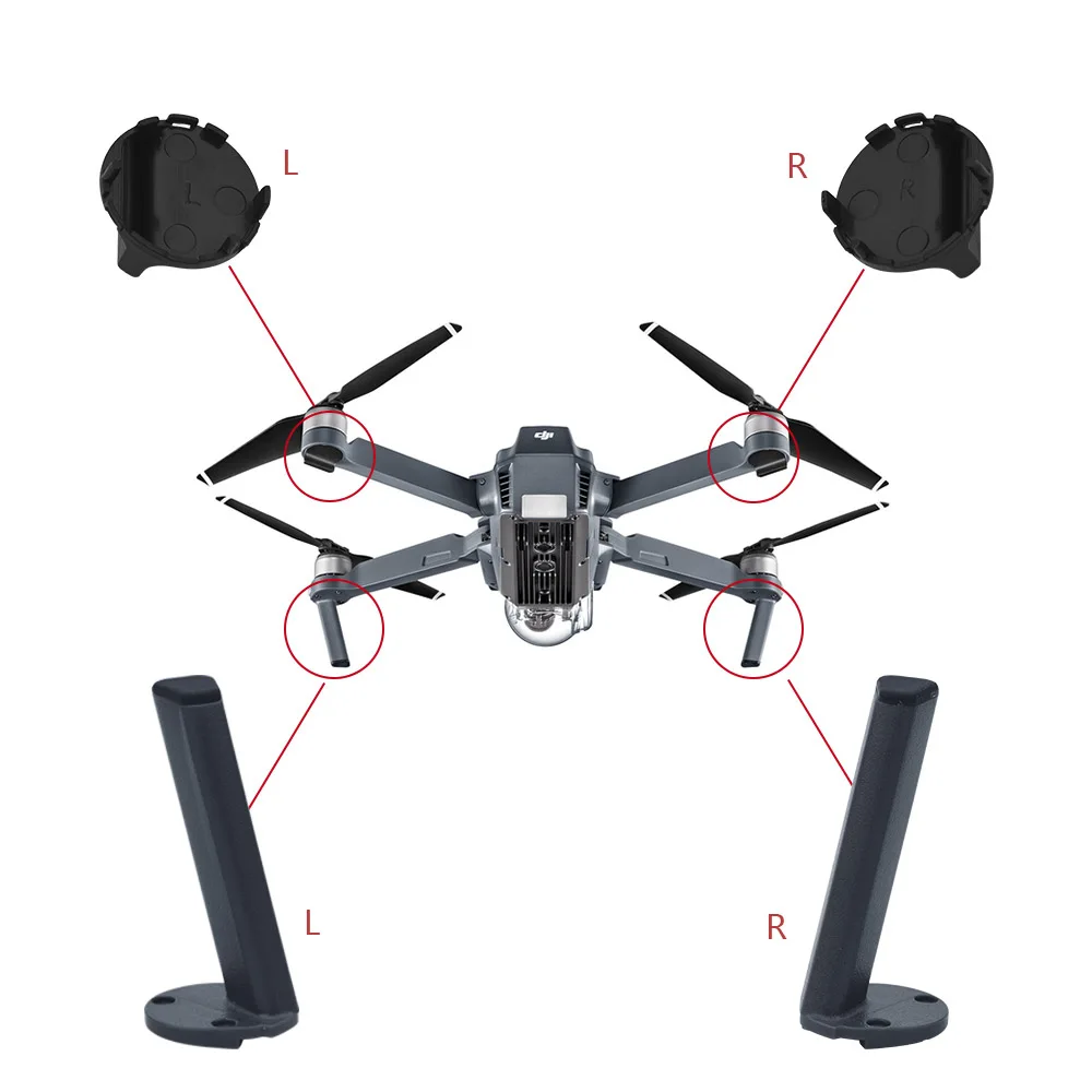 Links Rechts Ersatzfahrwerk für DJI Mavic Pro Platinum Drohne Hinterbein Vordere Hintere Füße Zubehör Reparatur der Motorbasismontage 18