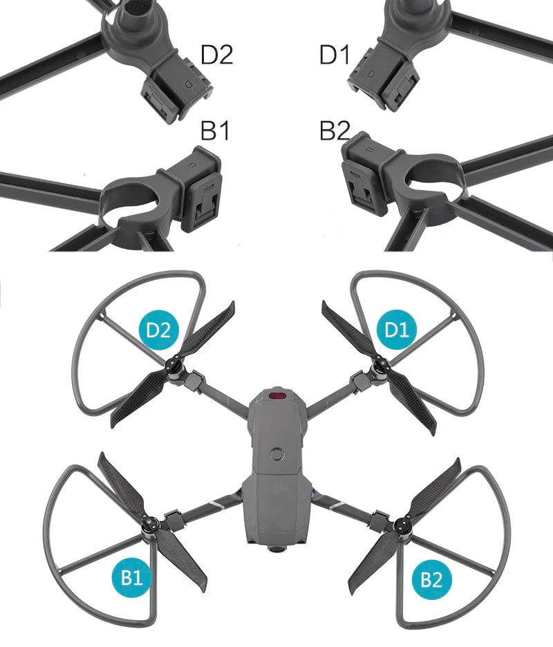 4PCS Low-Noise Props Propeller for DJI Mavic 2 Pro Zoom Quick-Release Blade 8743 Noise Reduction Fan Drone Parts Screw Accessory 49 not Affect Obstacle Avoidance.And also built in 2 rear landing gear,
