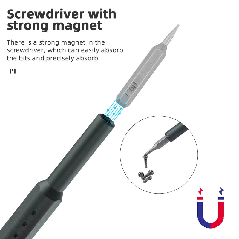 Screwdriver Repair Tool Kit for DJI FPV/AVATA/MINI 3 PRO/Air 2/2S Mavic 2/Pro/Mini 1 2 Drone Repair Craft Glasses Hex Tools Set 11 strong magnet in the screwdriver, which can easily absorb the bits and precisely absorb F"