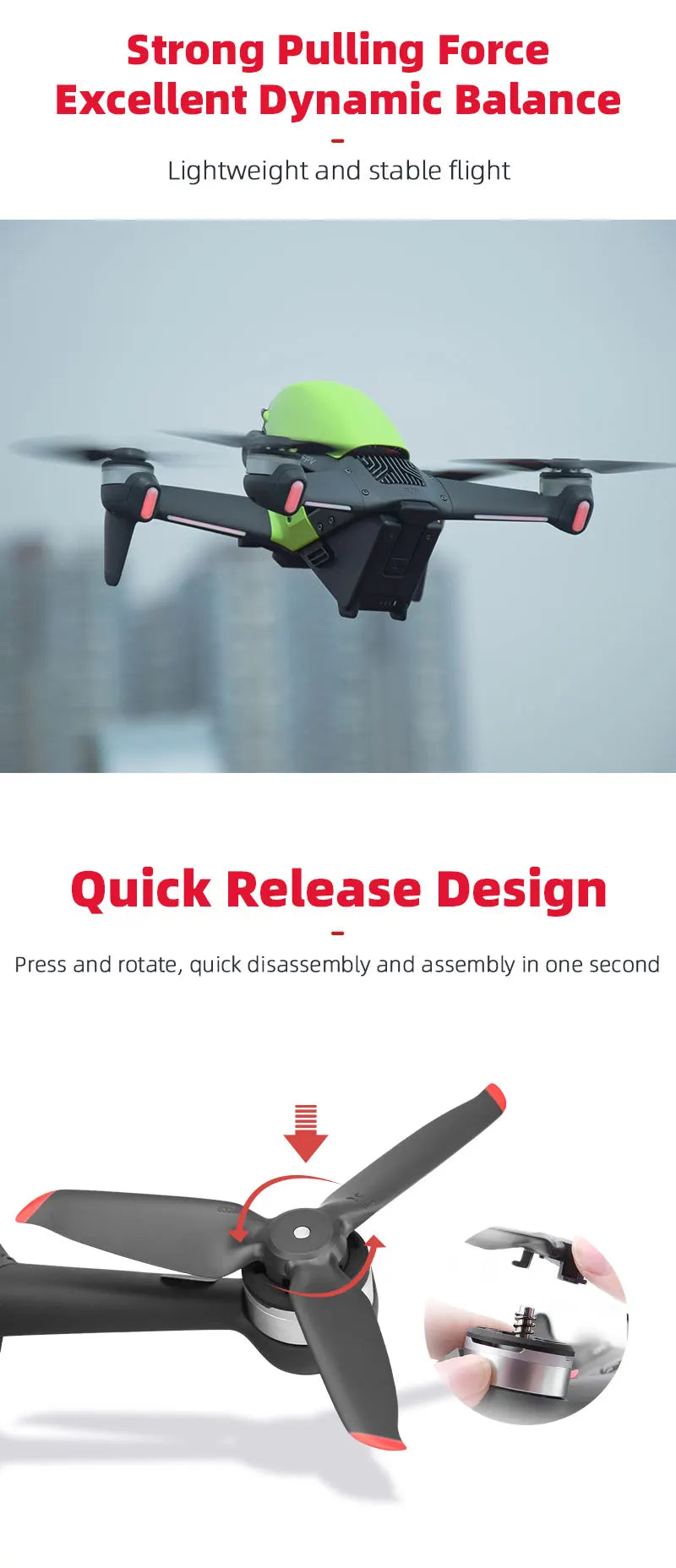 Schnellspanner 5328S Propeller für DJI FPV Combo – Requisiten, Paddelblatt, Ersatzflügel, Lüfter, Ersatzteil für DJI FPV-Drohnenzubehör 23 Quick Release 5328S Propellers for DJI FPV Combo, Strong Pulling Force Excellent Dynamic Balance Lightweight and stable flight Quick Release Design Press and rotate