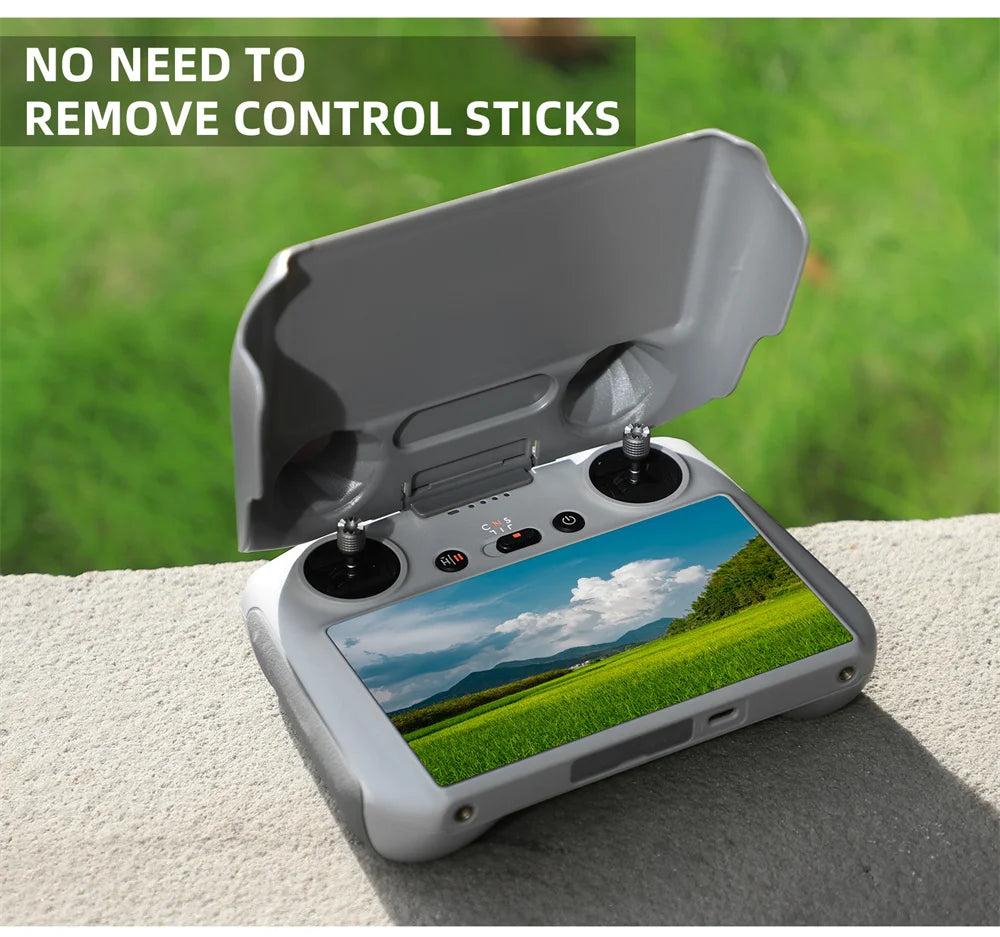 Für DJI Mini 3 Pro Fernbedienung Sonnenschutz 2in1 Controller Protector Für DJI RC Hard Case Sun Hood Mini3 Zubehör Abdeckung set 20 NO NEED TO REMOVE CONTROL STICK