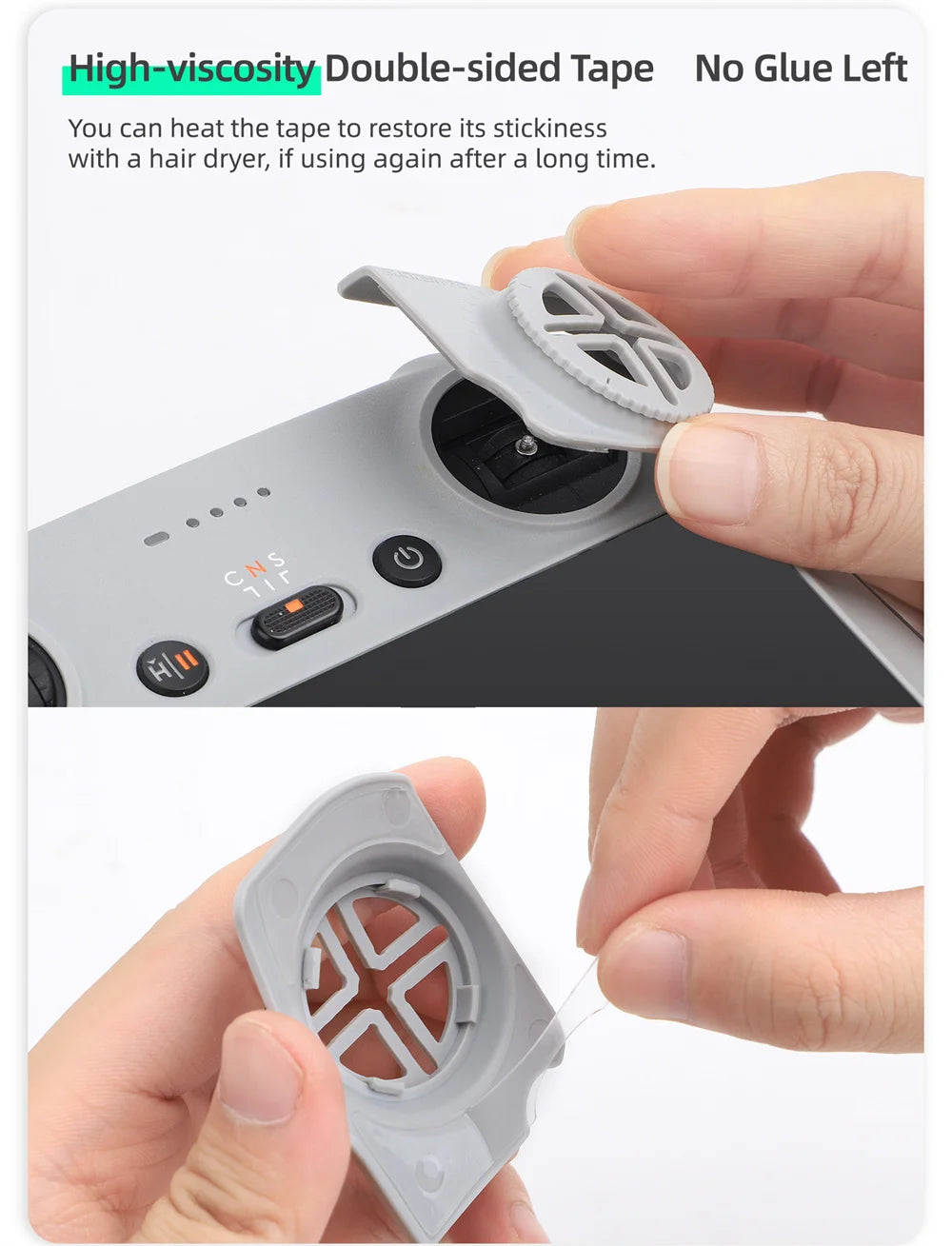 Für DJI Mini 3 Pro Fernbedienung Sonnenschutz 2in1 Controller Protector Für DJI RC Hard Case Sun Hood Mini3 Zubehör Abdeckung set 30 High-viscosity Double-sided Tape No Glue Left You can heat