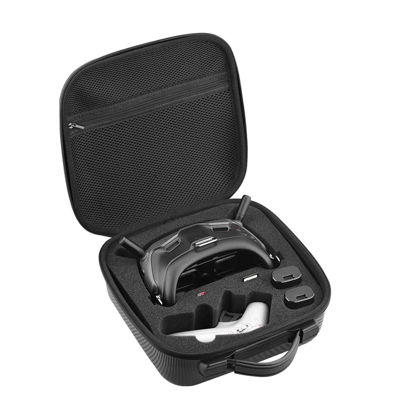 Aufbewahrungstasche für FPV Combo Goggles V2 – tragbare Nylon-PU-Handtaschen-Tragetasche, Reiseschutz für DJI FPV-Brillen-Zubehör 17 Storage Bag For FPV Combo Goggles V2, FPV Goggles V2 handbag is splash-proof and waterproof . it