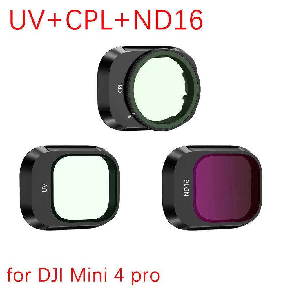 Aluminum Alloy Filter Set for DJI Mini 4 Pro Filter Camera SPECIF