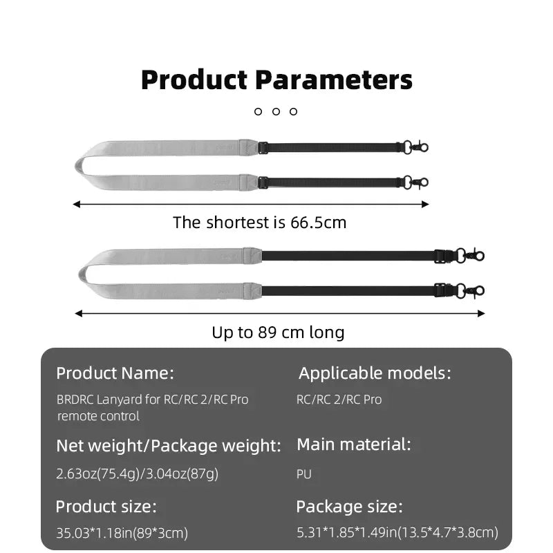 PU Adjustable Lanyard for DJI