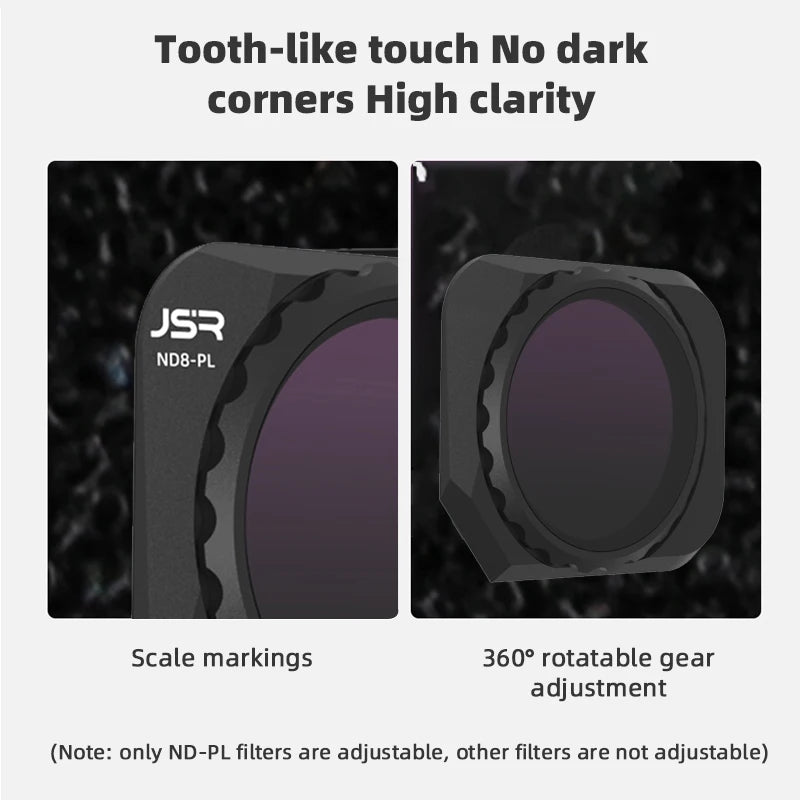 Lens Filter, only ND-PL filters are adjustable, other filters are not adjustable . JS3