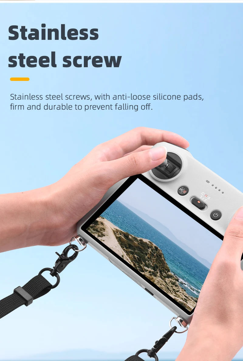 Lanyard for DJI MINI 3 Pro, stainless steel screw Stainless steel screws, with anti-loose silicone pads, firm and durable