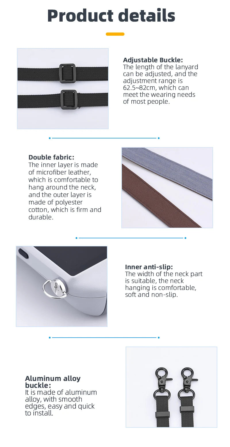 Lanyard for DJI MINI 3 Pro, the length of the lanyard can be adjusted, and the adjustment range is 62.5