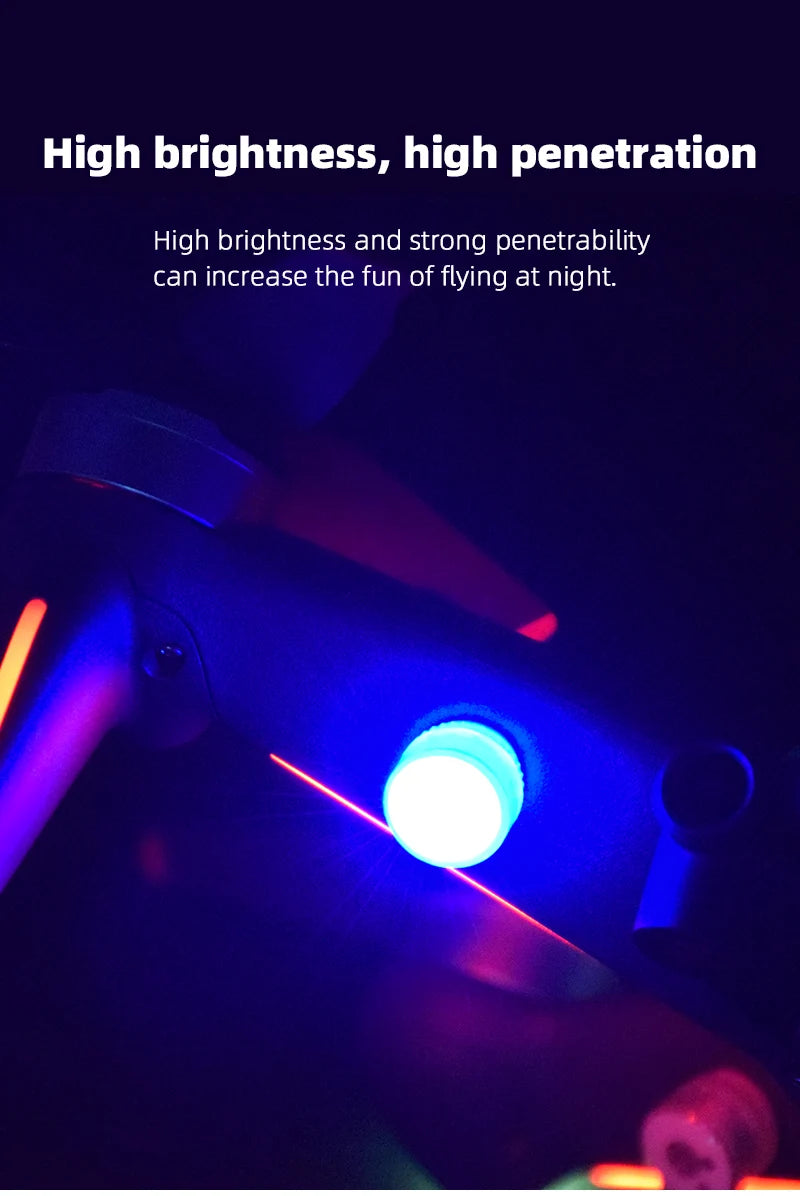 4-teiliges Nachtflug-LED-Licht für DJI Mavic 3/Mini 2/MINI 3 PRO/Air 2/2S/Mavic 2 Pro Zoom/FPV/Avata/Phantom Drohnenzubehör 14 High brightness, high penetration High brightness and strong penetration can increase the fun of flying at night