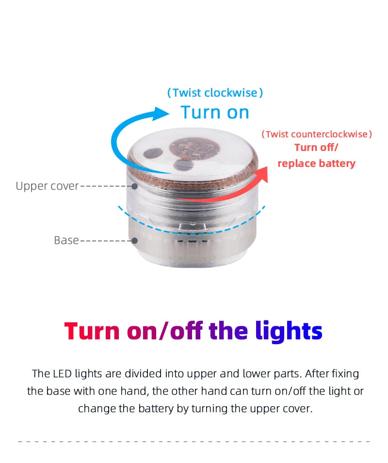 4-teiliges Nachtflug-LED-Licht für DJI Mavic 3/Mini 2/MINI 3 PRO/Air 2/2S/Mavic 2 Pro Zoom/FPV/Avata/Phantom Drohnenzubehör 16 after fixing the base with one hand, the other hand can turn on/off the light or