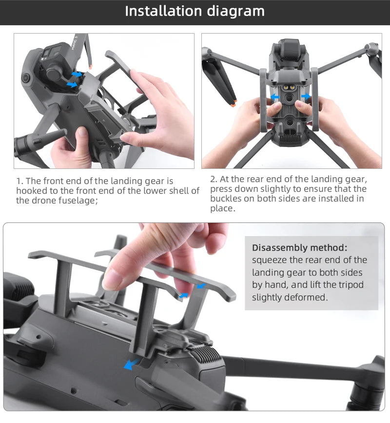 Landing Gear for DJI Mavic 3/3 Classic Drone - Height Extender Support Leg Gimbal Camera Protector Leg Mavic 3 Accessories 32 Landing Gear for DJI Mavic 3/3 Classic Drone, DJI Mavic 3/3 Classic Drone