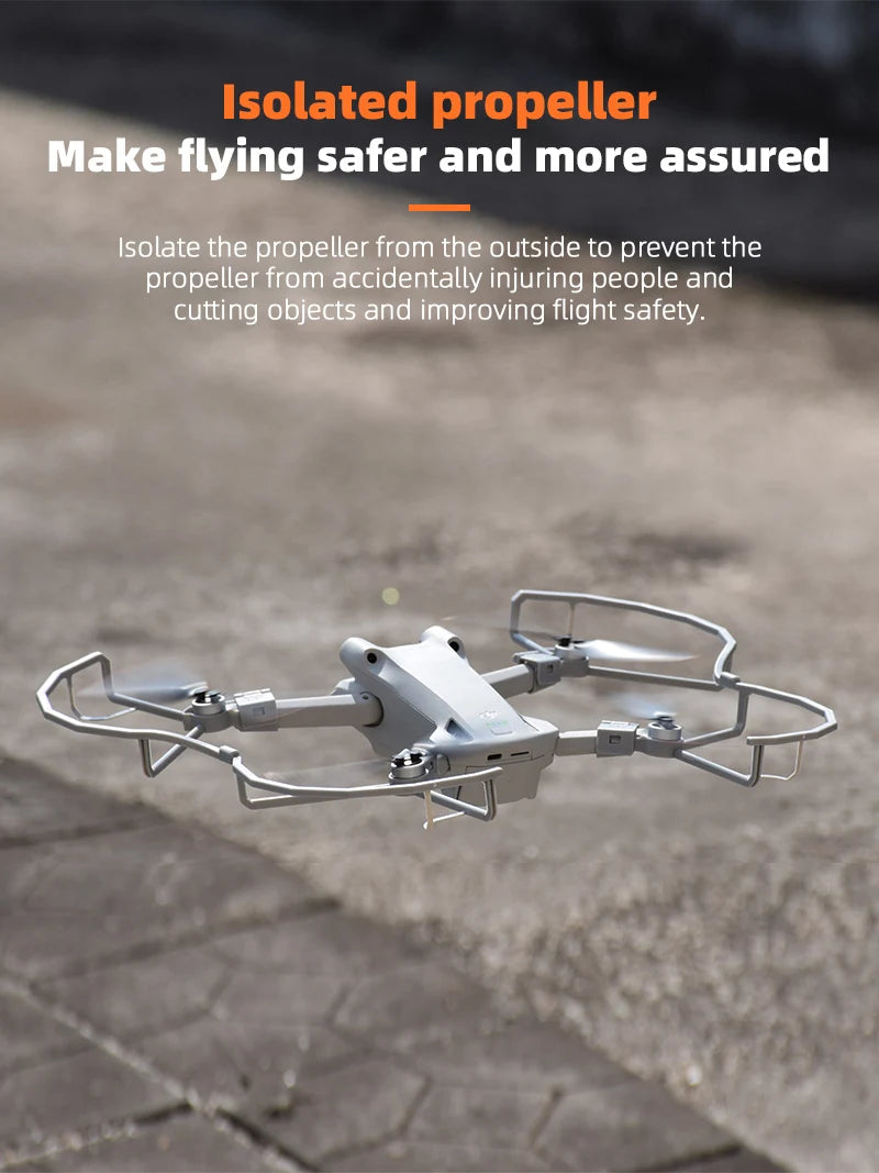 Propeller Guard for DJI Mini 3 Pro Drone, Isolated propeller makes flying safer and more assured Isolate the propeller from the
