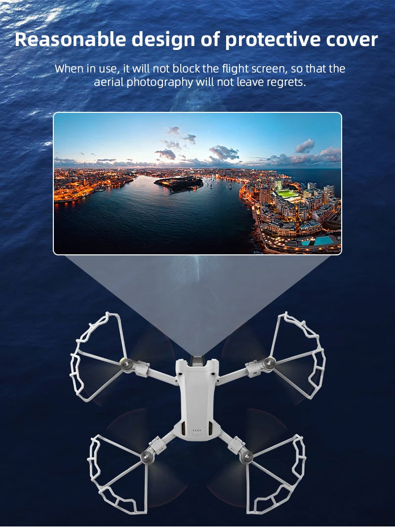 Propeller Guard for DJI Mini 3 Pro Drone, reasonable design of protective cover When in use, it will not block the flight screen, so that