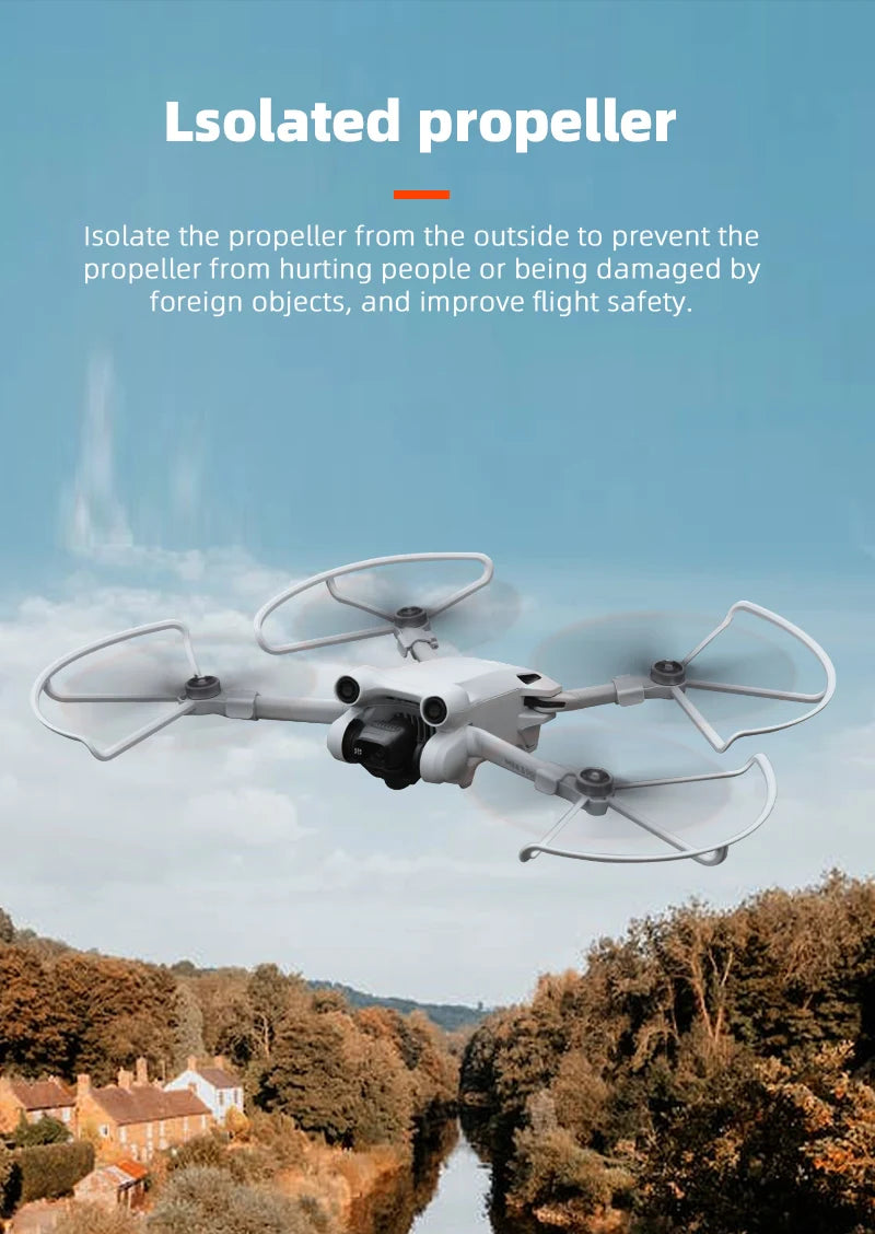 Propeller Guard for DJI Mini 3 Pro Drone, Lsolated propeller Isolate the propeller from the outside to improve flight safety 